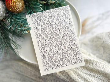 1 Sheet, Approx 13x90cm, Christmas Print Water Decal Image Transfer for Polymer Clay / Ceramics